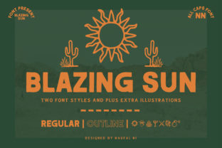 Blazing Sun: A Vintage Sans Serif Font for the Crafting Aesthetic