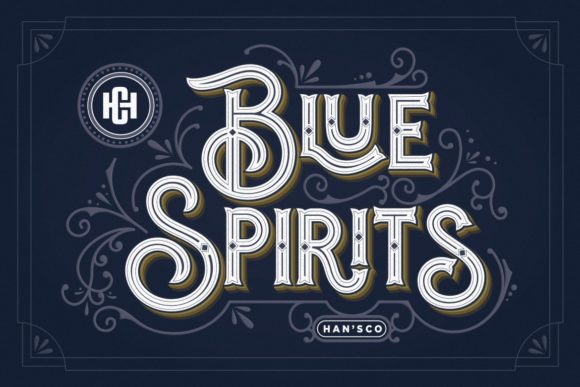 Blue Spirits: The Vintage Display Font for Editorial Design