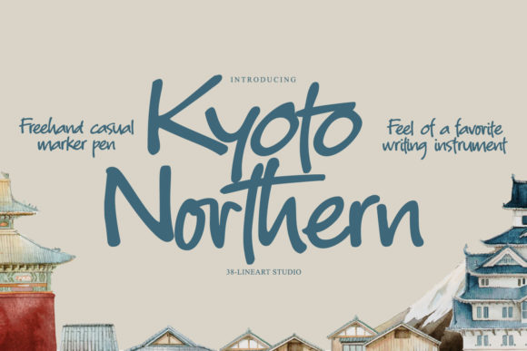 Kyoto Northern: A Bold Display Font for Handmade Labels