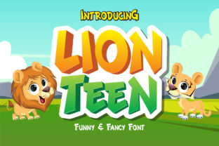 Lion Teen: A Playful Display Font for Digital Design