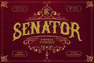 Senator: A Vintage Display Font for Handmade Products