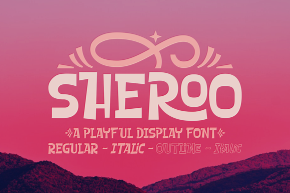 Sheroo: A Playful Display Font for Digital Creators